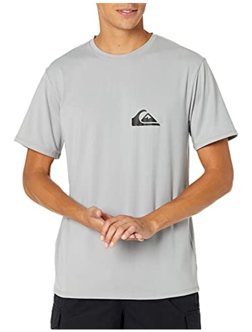 Quiksilver Men's Solid Streak Short Sleeve Rashuguard UPF 50 Sun Protection Surf Shirt