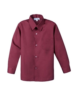 Boys' Long Sleeve Dress Shirt for Boys Kids Toddlers