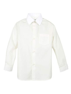 Boys' Long Sleeve Dress Shirt for Boys Kids Toddlers