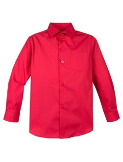 Boys' Long Sleeve Dress Shirt for Boys Kids Toddlers