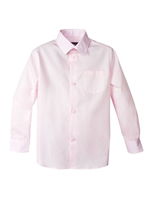 Spring Notion Boys' Long Sleeve Dress Shirt for Boys Kids Toddlers