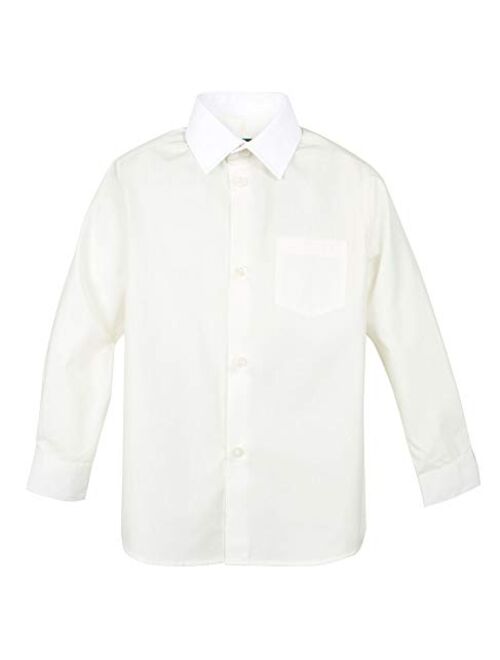 Spring Notion Boys' Long Sleeve Dress Shirt for Boys Kids Toddlers