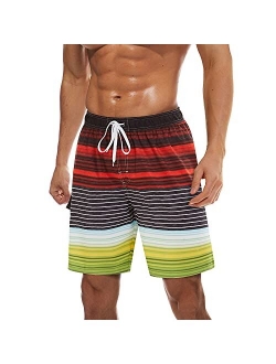 TACVASEN Men's Summer Swim Trunks Quick Dry Surf Boardshorts Bathing Suit Shorts with Mesh Lining