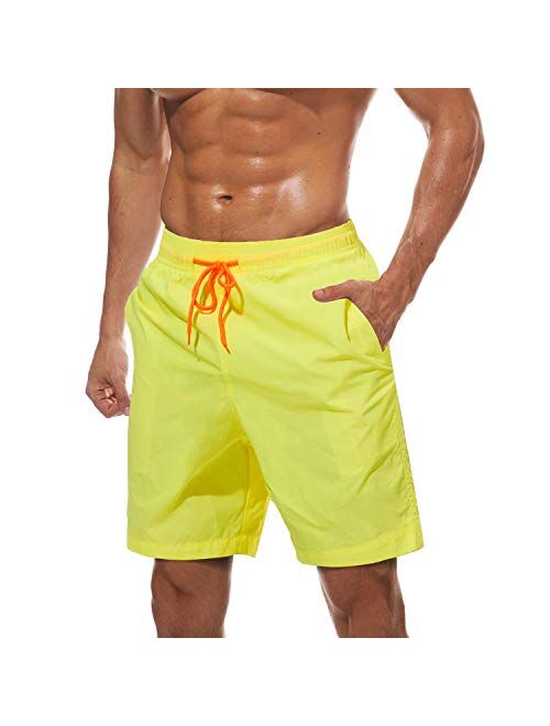 TACVASEN Men's Summer Swim Trunks Quick Dry Surf Boardshorts Bathing Suit Shorts with Mesh Lining