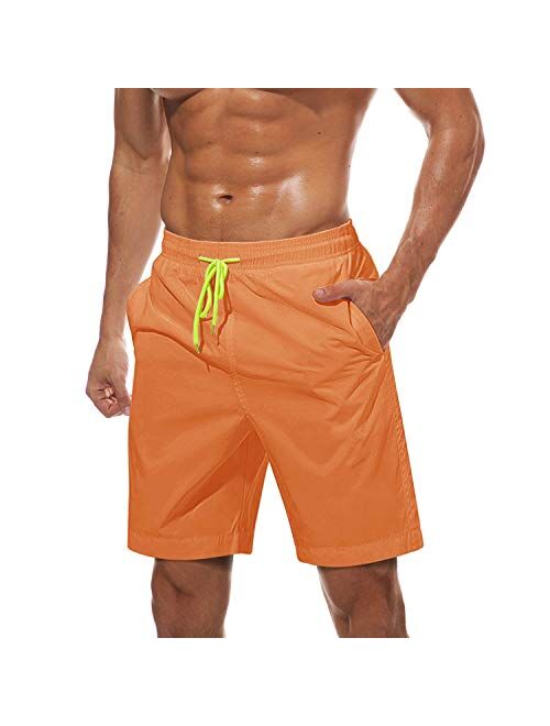 TACVASEN Men's Summer Swim Trunks Quick Dry Surf Boardshorts Bathing Suit Shorts with Mesh Lining