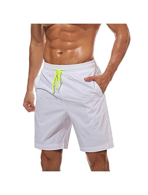 TACVASEN Men's Summer Swim Trunks Quick Dry Surf Boardshorts Bathing Suit Shorts with Mesh Lining