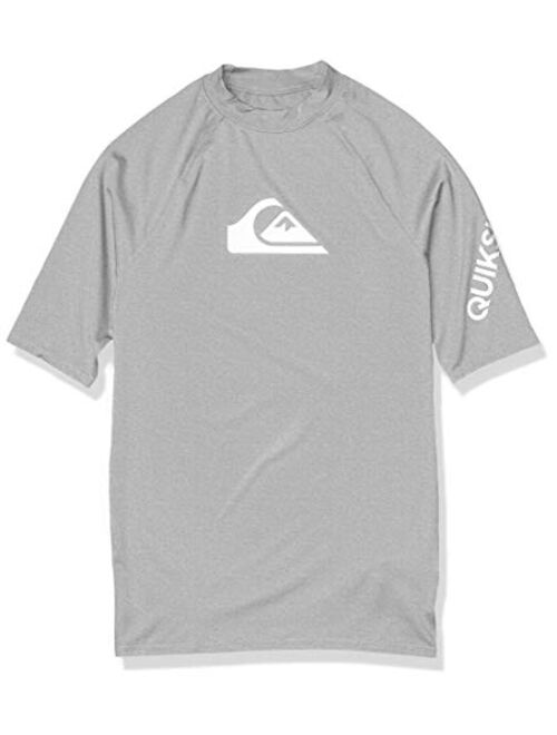 Quiksilver Men's Standard All Time Short Sleeve Rashguard UPF 50 Sun Protection Surf Shirt