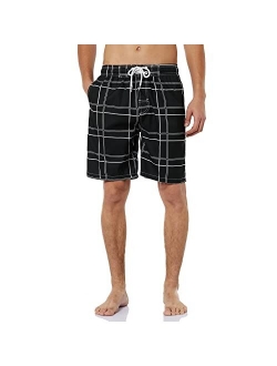 KAILUA SURF Mens Swim Trunks Long, Quick Dry Mens Boardshorts, 9 Inches Inseam Mens Bathing Suits with Mesh Lining