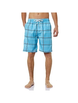 KAILUA SURF Mens Swim Trunks Long, Quick Dry Mens Boardshorts, 9 Inches Inseam Mens Bathing Suits with Mesh Lining