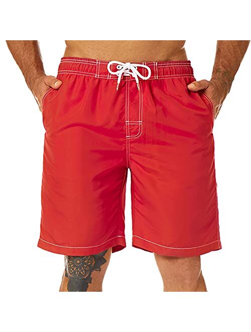 Polo Ralph Lauren KAILUA SURF Mens Swim Trunks Long, Quick Dry Mens Boardshorts, 9 Inches Inseam Mens Bathing Suits with Mesh Lining