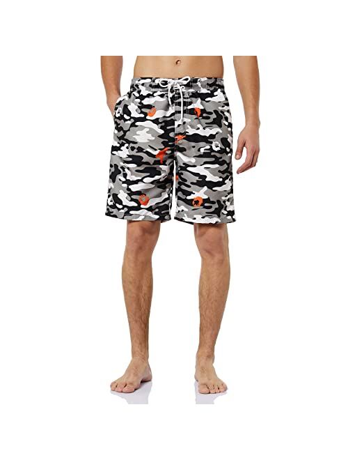 Polo Ralph Lauren KAILUA SURF Mens Swim Trunks Long, Quick Dry Mens Boardshorts, 9 Inches Inseam Mens Bathing Suits with Mesh Lining