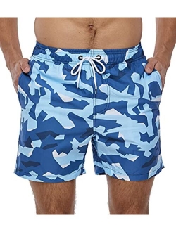 SILKWORLD Men's Swim Trunks Quick Dry Shorts with Pockets