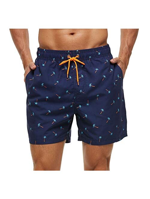 SILKWORLD Men's Swim Trunks Quick Dry Shorts with Pockets