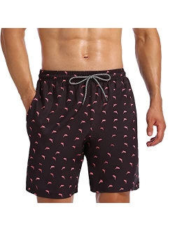 Biwisy Mens Swim Trunks Quick Dry Swim Shorts Mesh Lining Swimwear Bathing Suits with Pockets