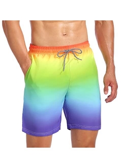 Biwisy Mens Swim Trunks Quick Dry Swim Shorts Mesh Lining Swimwear Bathing Suits with Pockets