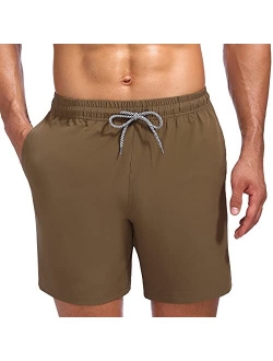 Biwisy Mens Swim Trunks Quick Dry Swim Shorts Mesh Lining Swimwear Bathing Suits with Pockets