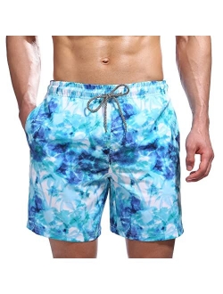 Biwisy Mens Swim Trunks Quick Dry Swim Shorts Mesh Lining Swimwear Bathing Suits with Pockets