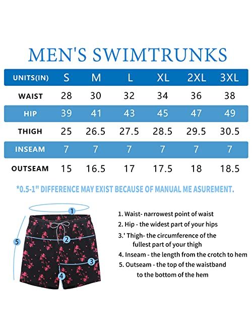 Biwisy Mens Swim Trunks Quick Dry Swim Shorts Mesh Lining Swimwear Bathing Suits with Pockets