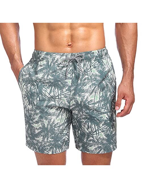 Biwisy Mens Swim Trunks Quick Dry Swim Shorts Mesh Lining Swimwear Bathing Suits with Pockets