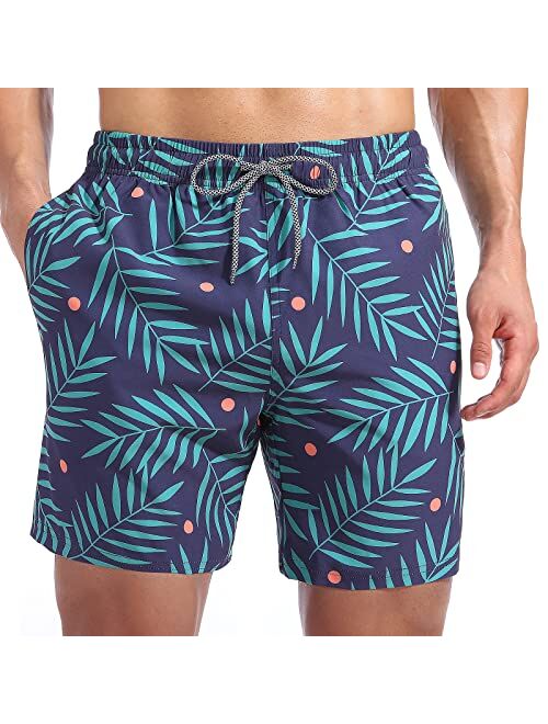 Biwisy Mens Swim Trunks Quick Dry Swim Shorts Mesh Lining Swimwear Bathing Suits with Pockets