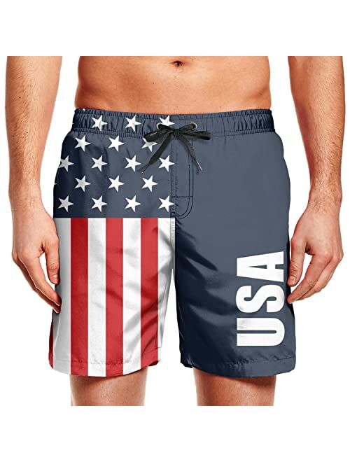 Queen Hero Mens Swim Trunks Short Quick-Dry Swimming Trunks with Mesh Lining Fashion Trend Turnks