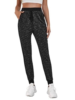 Women's Drawstring Waist Striped Side Jogger Sweatpants with Pocket