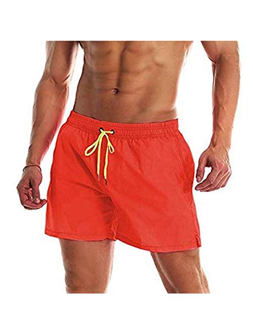 Lncropo Men's Swim Trunks Quick Dry Swim Shorts with Mesh Lining Bathing Suits