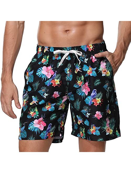 Lncropo Men's Swim Trunks Quick Dry Swim Shorts with Mesh Lining Bathing Suits