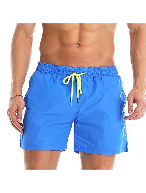 Lncropo Men's Swim Trunks Quick Dry Swim Shorts with Mesh Lining Bathing Suits