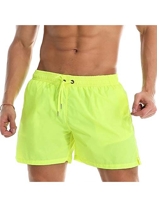 Lncropo Men's Swim Trunks Quick Dry Swim Shorts with Mesh Lining Bathing Suits