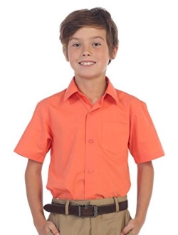 Boy's Short Sleeve Solid Dress Shirt