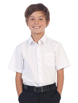 Boy's Short Sleeve Solid Dress Shirt