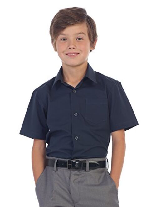 Gioberti Boy's Short Sleeve Solid Dress Shirt