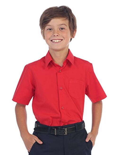 Gioberti Boy's Short Sleeve Solid Dress Shirt