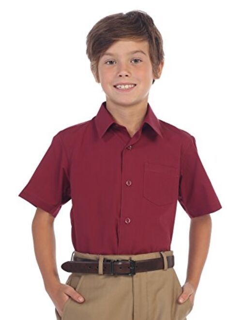 Gioberti Boy's Short Sleeve Solid Dress Shirt