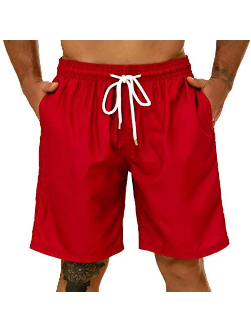 KAILUA SURF Big and Tall Mens Swim Trunks, 9" Mens Designer Bathing Suit Boardshorts