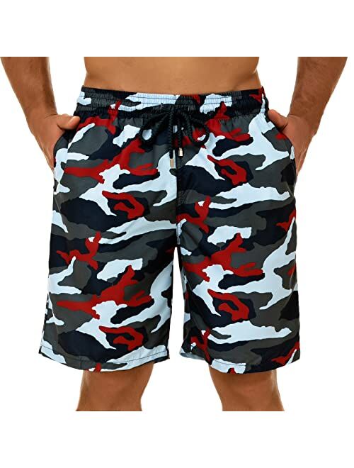 KAILUA SURF Big and Tall Mens Swim Trunks, 9" Mens Designer Bathing Suit Boardshorts