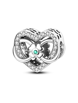 Hapour 925 Sterling Silver Charm Fit for Pandora Bracelets Pendant Bead, Bracelet & Necklace Jewelry Bead Gifts for Women Girl