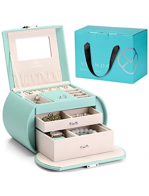 Vlando Princess Style Jewelry Box for Fabulous Girls Gift