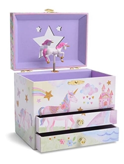 Jewelkeeper Girl's Musical Jewelry Storage Box - 2 Tray