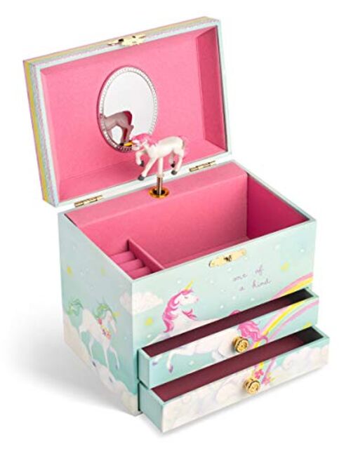 Jewelkeeper Girl's Musical Jewelry Storage Box - 2 Tray