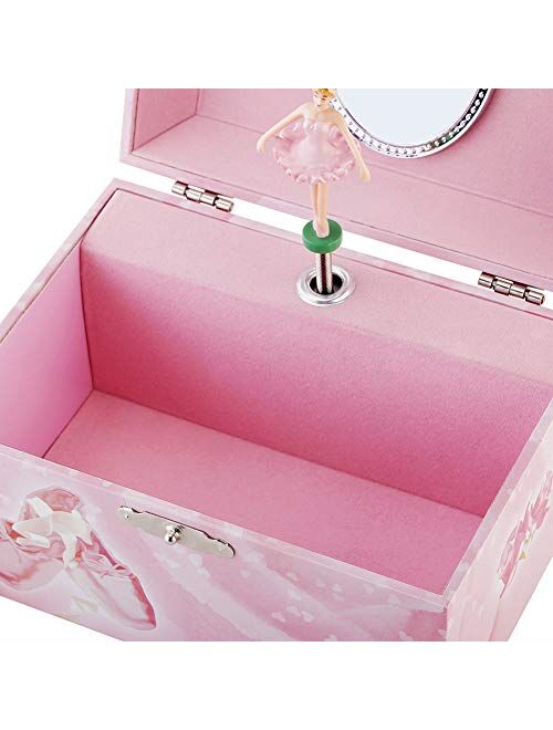 RR ROUND RICH DESIGN Musical Jewelry Box - Musical Storage Box with Drawer and Jewelry Set