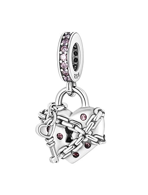 MULA 925 Sterling Silver Dangle Charms Beads Pendants Fit for Pandora Bracelets Charm DIY Jewelry Gift for Women Girls