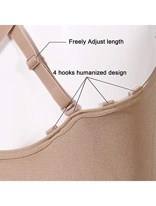 iMucci Professional Seamless Nude Camisole Leotard - Undergarment Dancewear for Ballet Dance