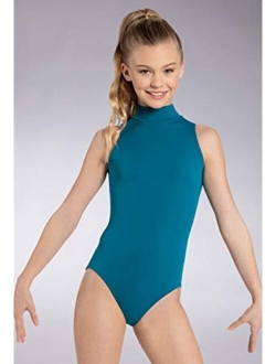 Balera Women and Girls Strappy Cross Back Mock Neck Leotard for Dance