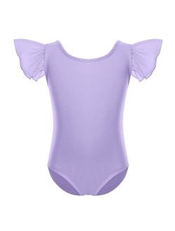 AFAVOM Gymnastics Leotards for Girls 4 Colors Toddler Ballet Dance Leotard Crisscross Back Bodysuit