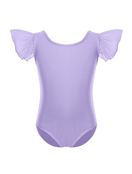 AFAVOM Gymnastics Leotards for Girls 4 Colors Toddler Ballet Dance Leotard Crisscross Back Bodysuit