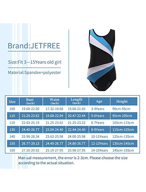 Jetfree Gymnastics Leotards for Girls Athletic Clothes Activewear One-piece leotard for ballet