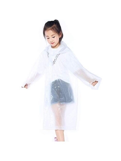 Luckyiren Thicker Reusable Raincoat Rain Poncho Jacket Slicker for Children Boy Girl Kids