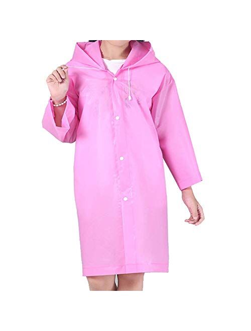 Luckyiren Thicker Reusable Raincoat Rain Poncho Jacket Slicker for Children Boy Girl Kids